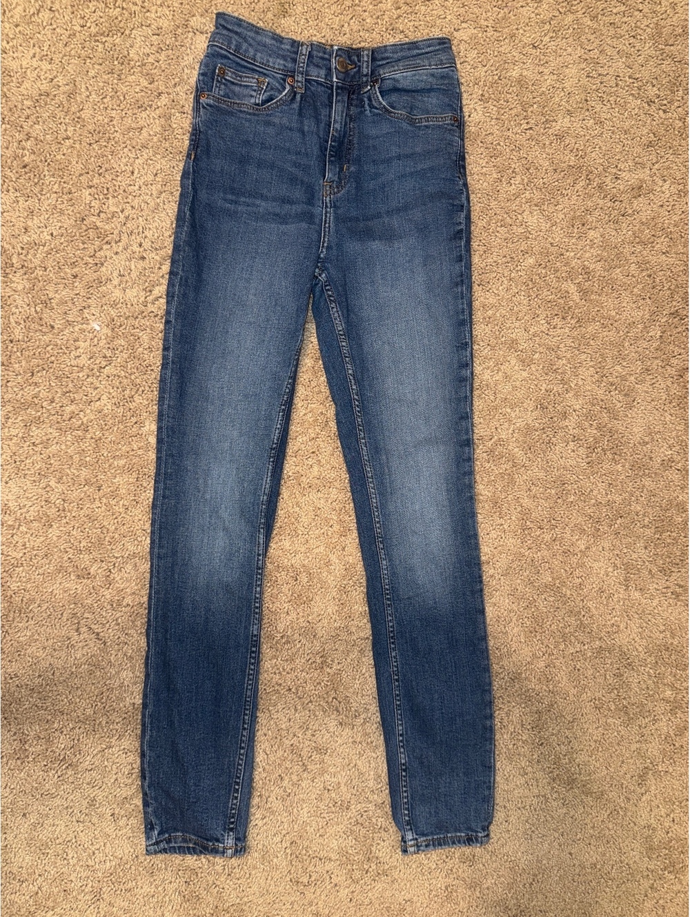 H&M Women's Blue High Waist Skinny Jeans Size 4